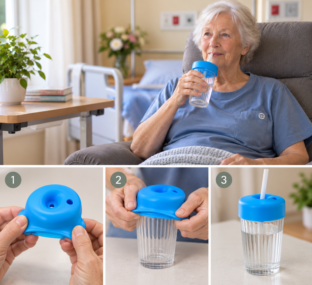 Sippy cups for adults solutions silicone cup lids - Pack of 3 - Image 6