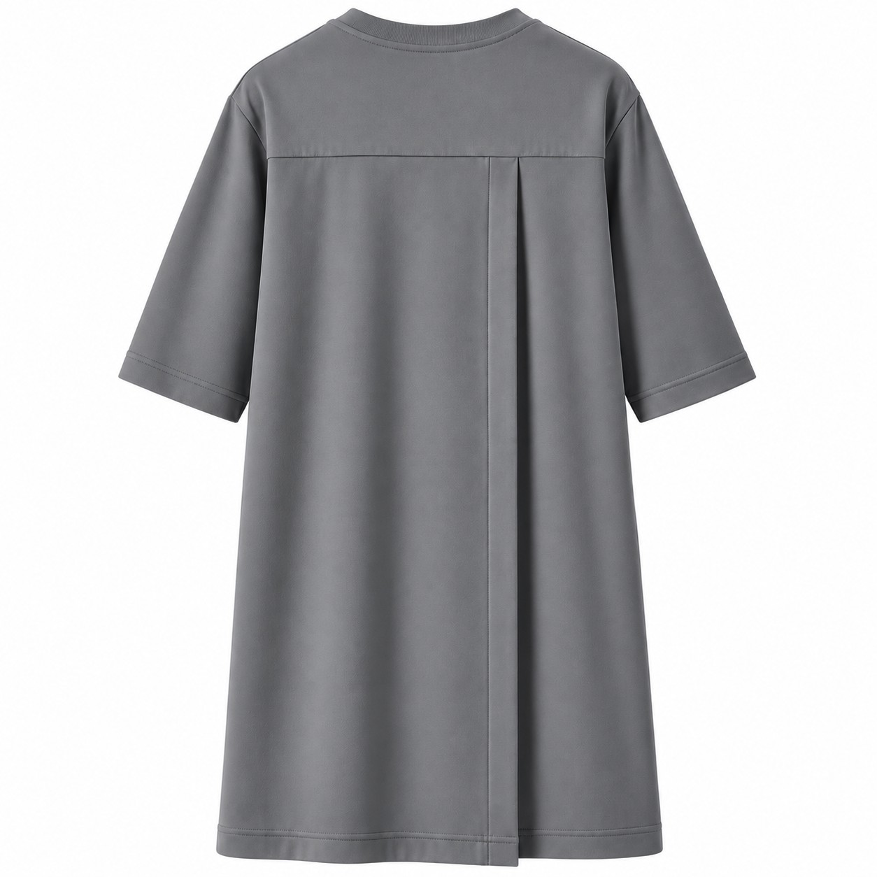 Adaptive clothing open back round long t-shirt with 3/4 sleeve for men steel grey - Rudi - Image 2