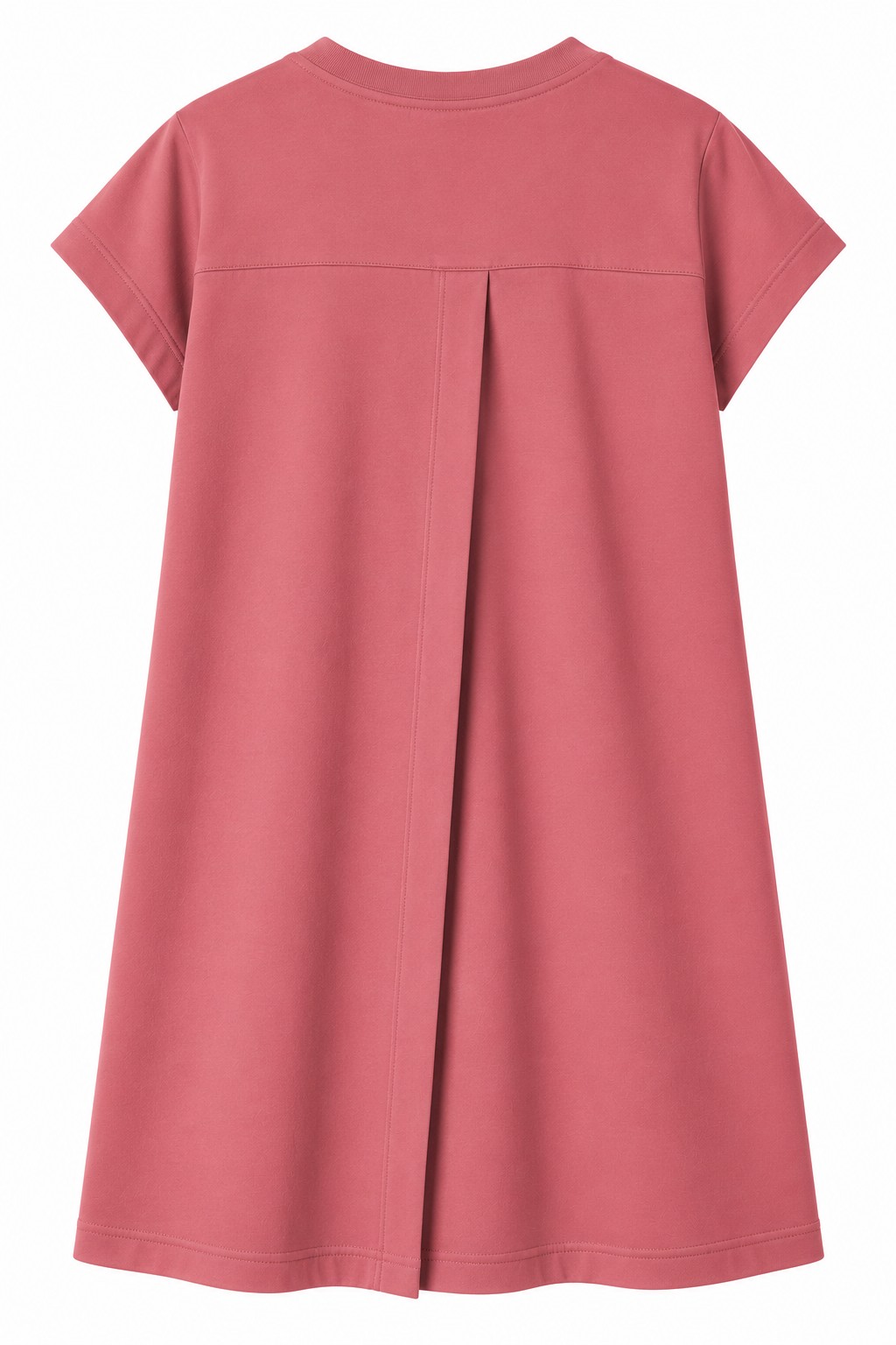 Adaptive clothing open back v-neck long t-shirt with cap sleeve for women flamingo pink - Ina - Image 2