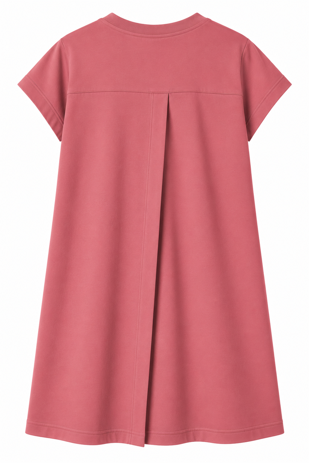 Adaptive clothing open back v-neck long t-shirt with cap sleeve for women flamingo pink - Ina - Image 2